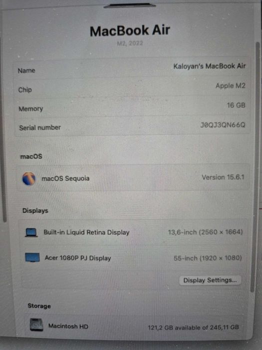 MacBook Air 13 space gray