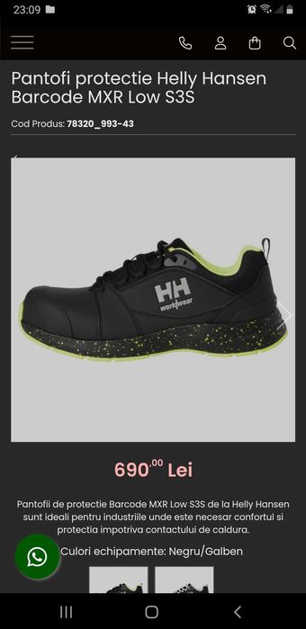 Vand papuci cu protecție Helly Hansen marimea 42