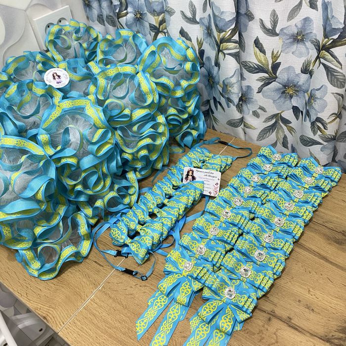 Бантики галстуки для школы, разные цвета