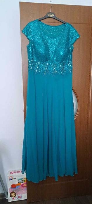 Rochie lunga turcoaz