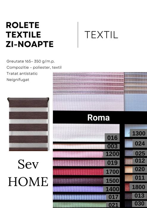 Rolete textile zi-noapte cu Montaj București