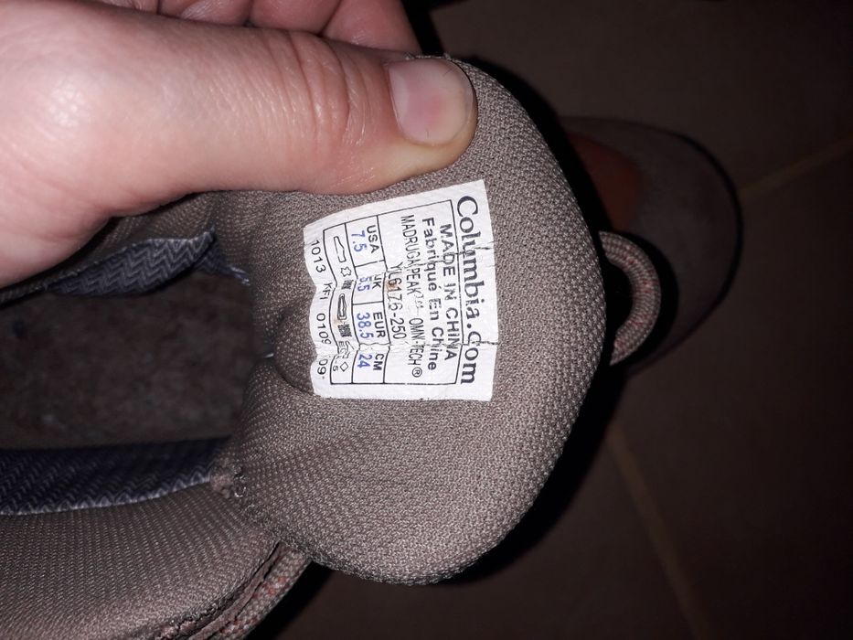 Фирменные ботинки Columbia размер 38.5