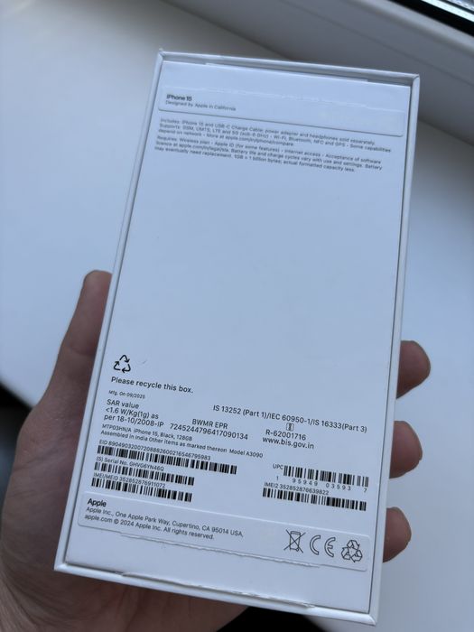 Apple iphone 15/128гб черный