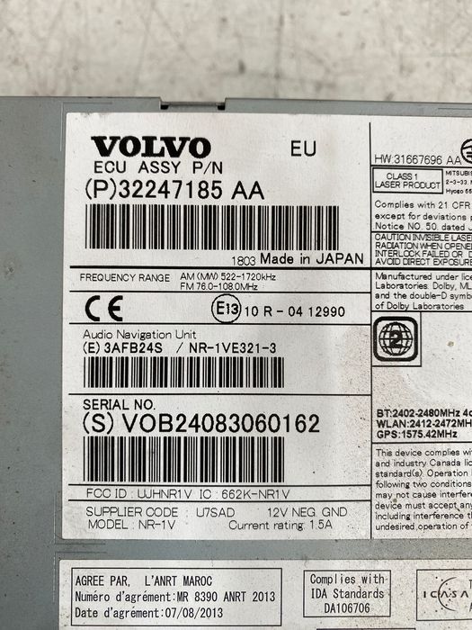 Magazie CD Player VOLVO S60 V60 V60CC XC60 V40 32247185