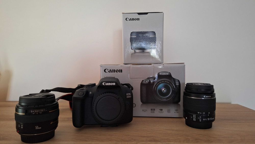 Canon EOS 2000D + Canon EF 50mm f/1.4 USM - Отлично състояние