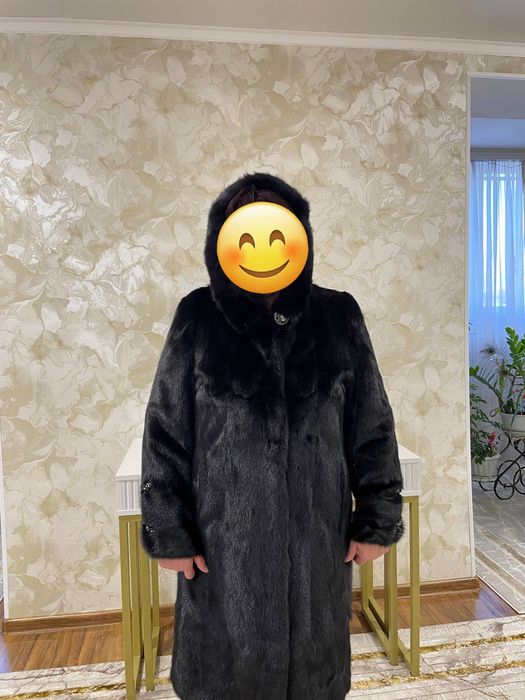 Шуба норковая с капюшоном