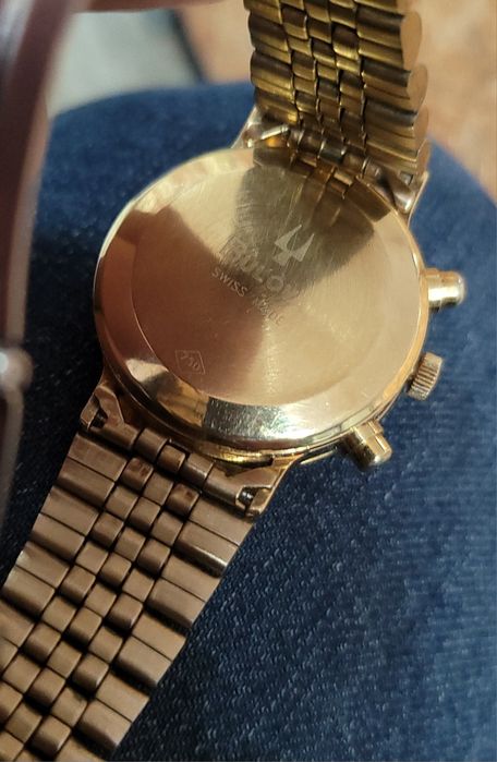 Ceas aur 18k Bulova 7750 automatic cronograf president