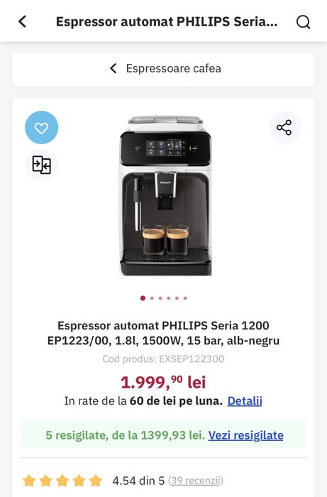 Vand expresor Fhilips