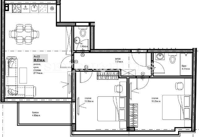 Продава се Тристаен апартамент в Пловдив, Каменица 1 - 107 кв.м за 1906 €/кв.м - Снимка #1