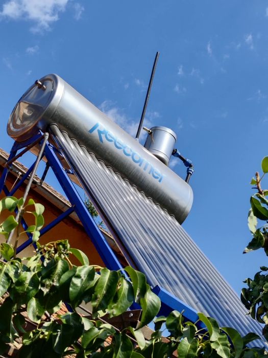 Panou solar Reecomer pt apa calda, otel, 15 tuburi, presurizat, 125 l