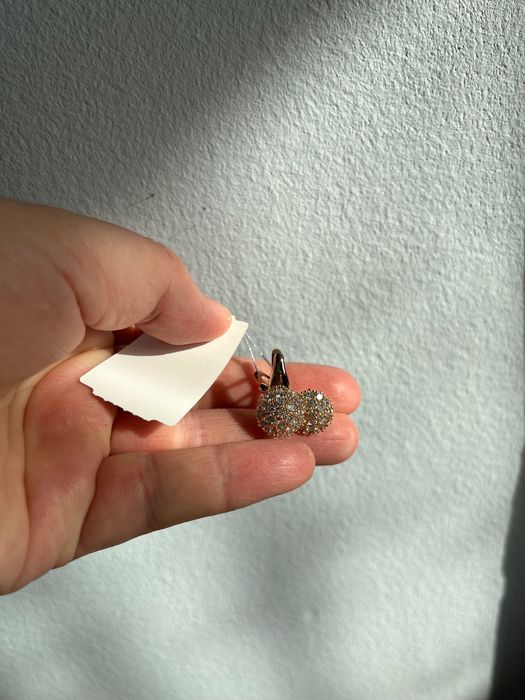 серьги с натуральными цирконами Санкт Петер