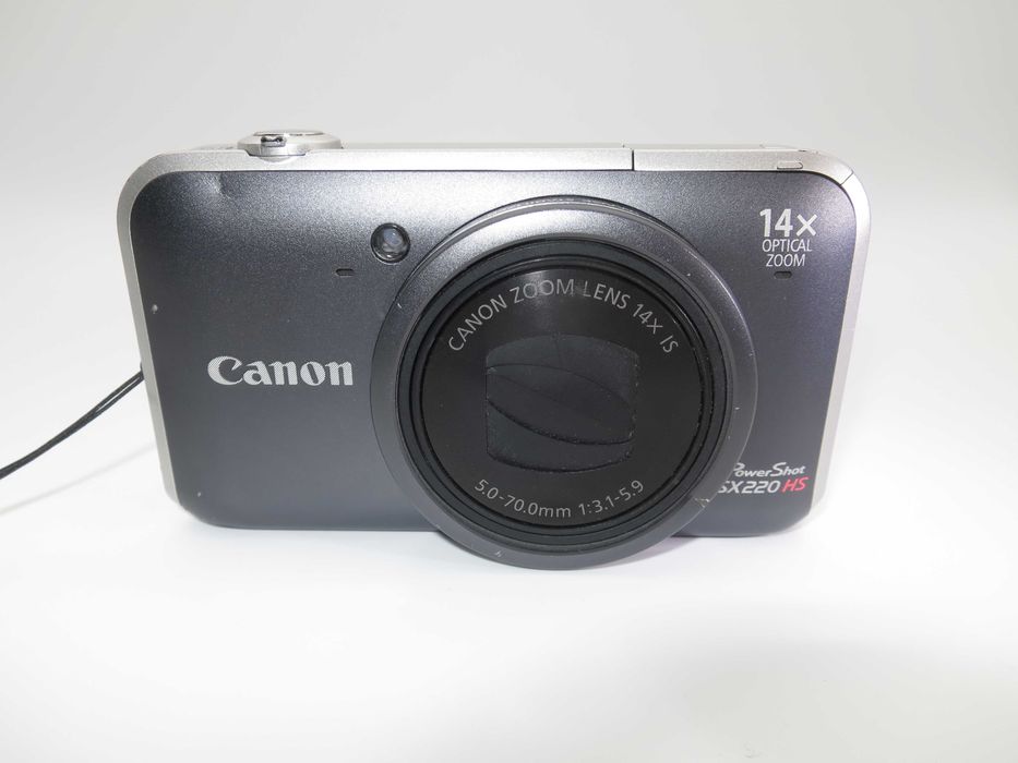 Canon PowerShot SX220 HS ултра компактен цифров фотоапарат с 14x Оптичен Зум, дигитална камера с Full HD в чудесно състояние, работи отлично