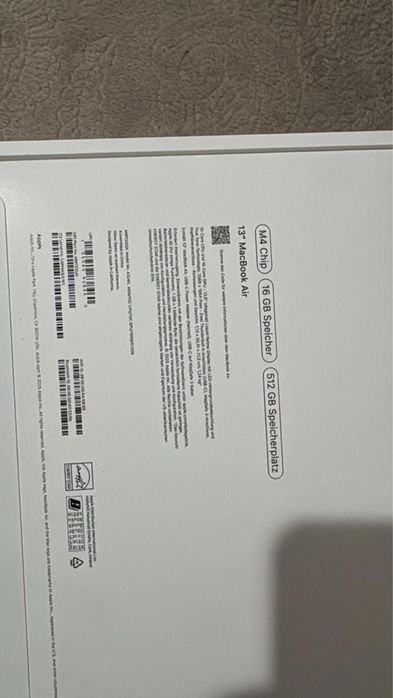 Macbook air 13 M4 512gb