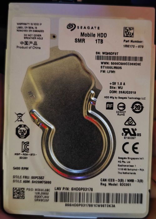 Продам HDD 1000 Gb для ноутбука