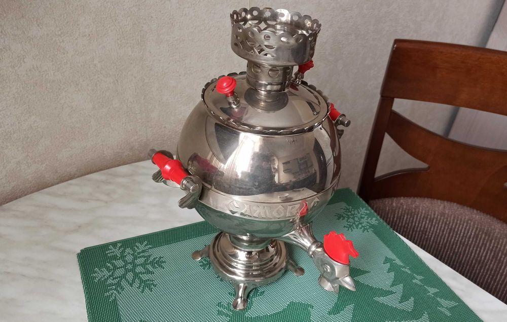 Тульский антикварный самовар-шар 3л.