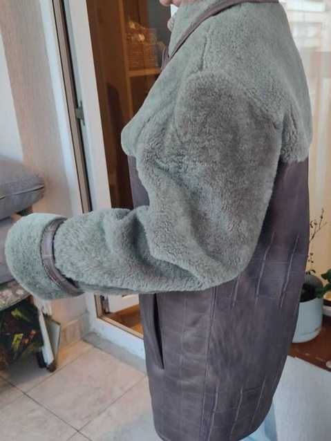 Мъжко ново кожено палто. "М" размер.