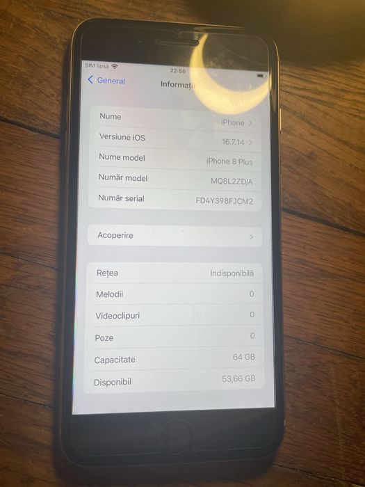 Vand iphone 8 plus capac spate spart