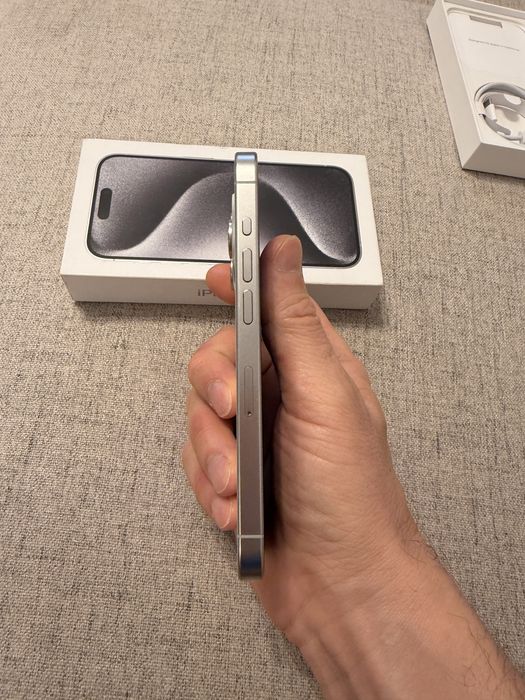 iphone 15 pro white titanium 128gb impecabil