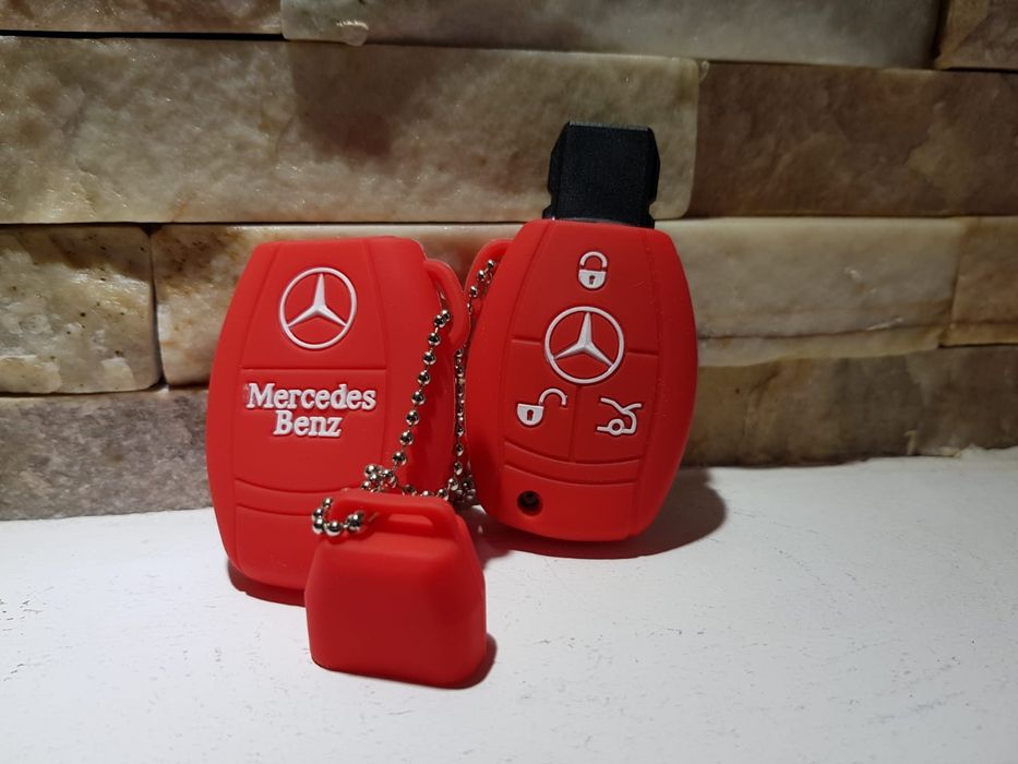 Husa Cheie Auto Mercedes cu Logo!A,B,C,Gla Cla,Glc,Gle nou!Slim