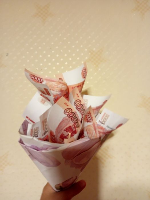 Букеты из сувенирных денег
