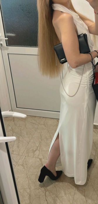 Бяла дълга рокля ZARA