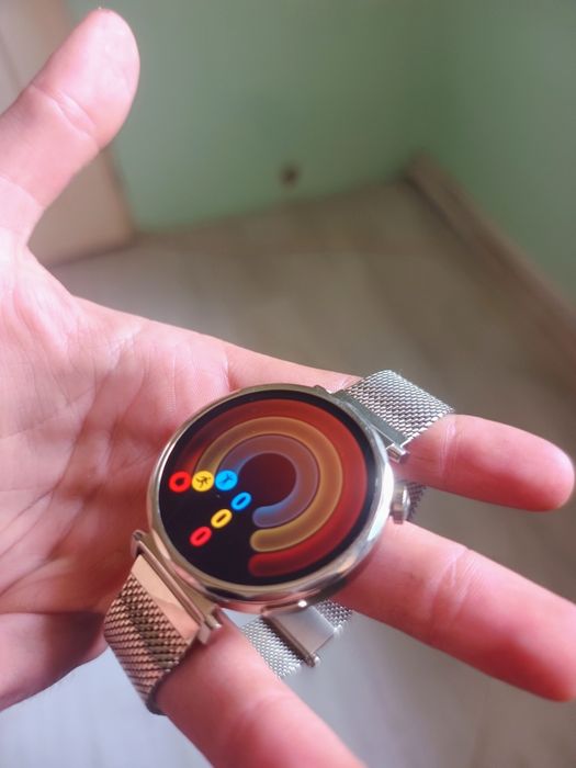 Ceas Huawei Watch GT 5 gold dama 41mm, ca nou, cutie + garantie Altex, curea metalică