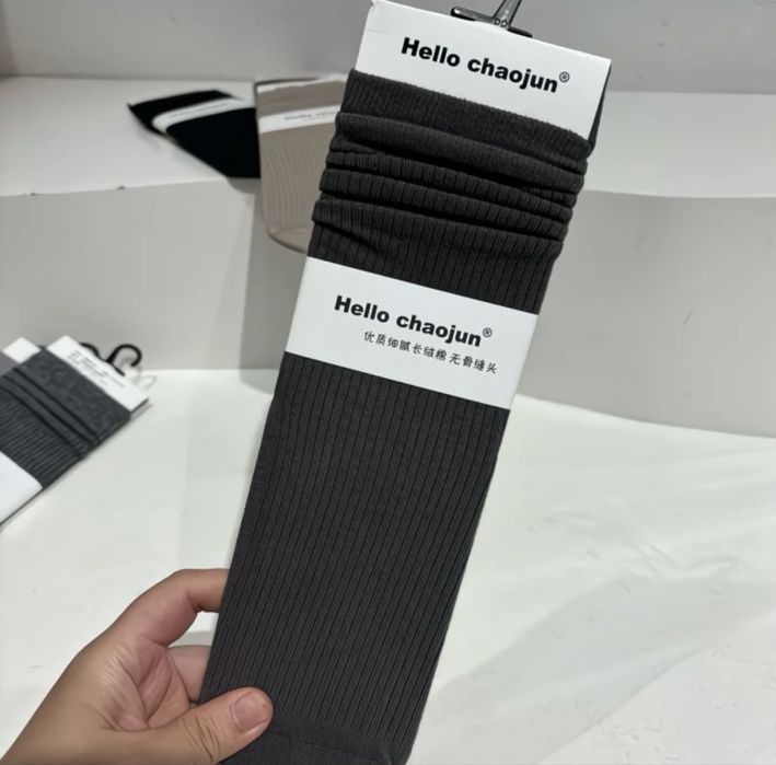 Женские носочки в рубчик