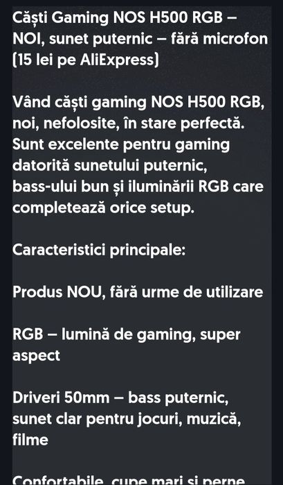 Căști PC și laptop gaming
