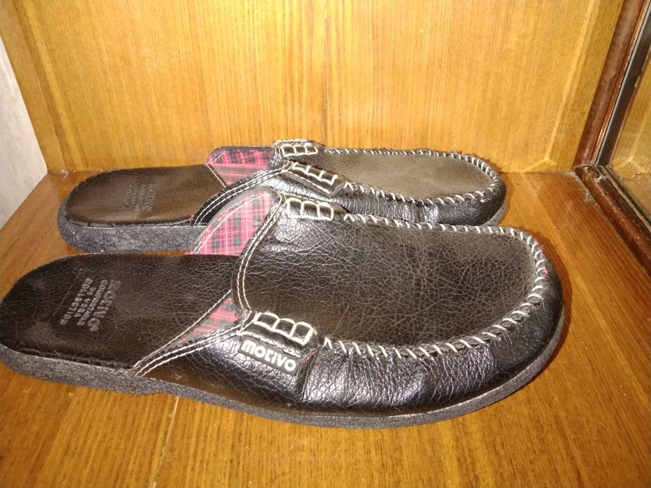 Тапочки мужские, кожаные. Производство Турция