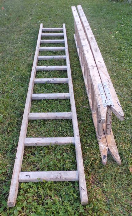 Set doua scari din lemn (simpla 1x11 trepte si dubla 2x8 trepte)