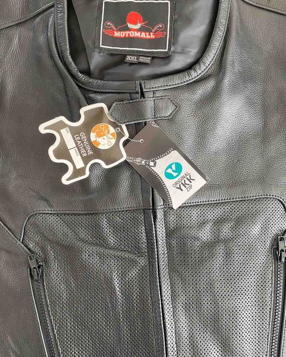 Кожен елек icon кожа естествена телешка елеци мото мъжки дамски детски