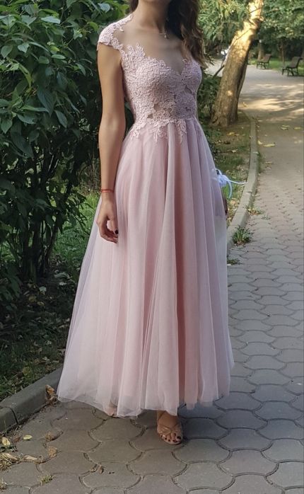 Rochie de seara dantela voal