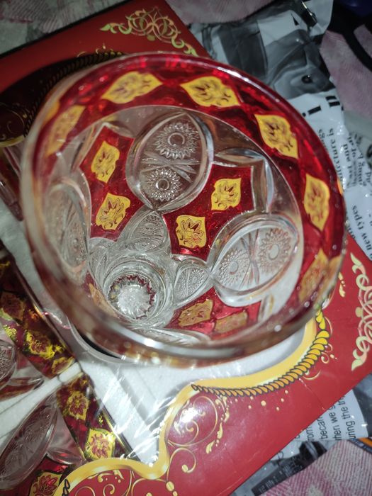 Бокалы фужеры с дизайнерским принтом 
Состояние -новые