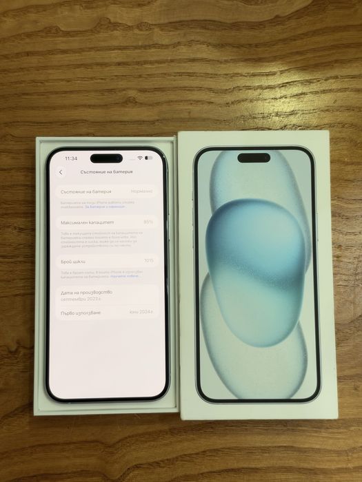Iphone 15 Plus 128GB Blue Отлично състояние