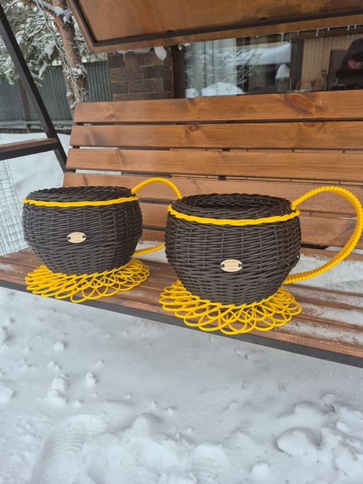 Кашпо из ротанга