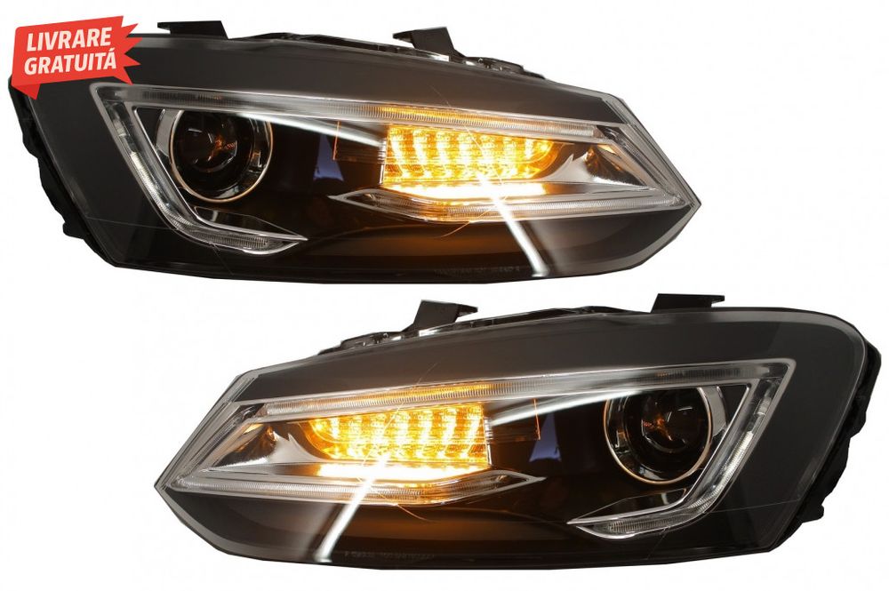 Faruri LED XENON HID VW Polo 6R / 6C / 61 (2011-2017) Devil Eye Look