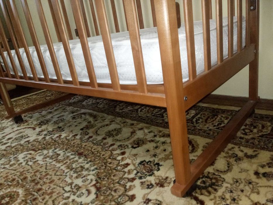 Детская Кровать-манеж(качалка) + Матрас