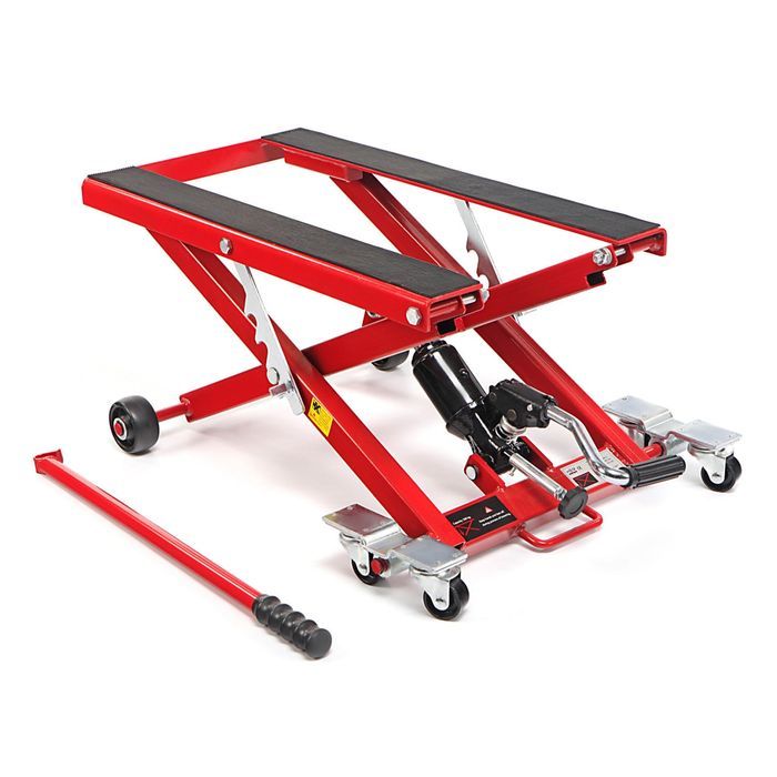 Elevator cric hidraulic pentru motociclete 500kg rosu hbm machines ola