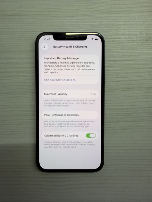 iPhone 12 64GB Negru,77% sanatate baterie