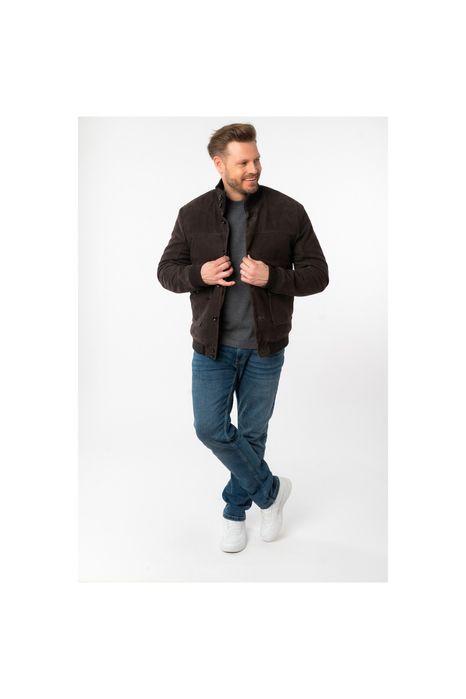 Geaca de Iarna Imblanita Piele Barbati Mauritius Maro Inchis MMThalor