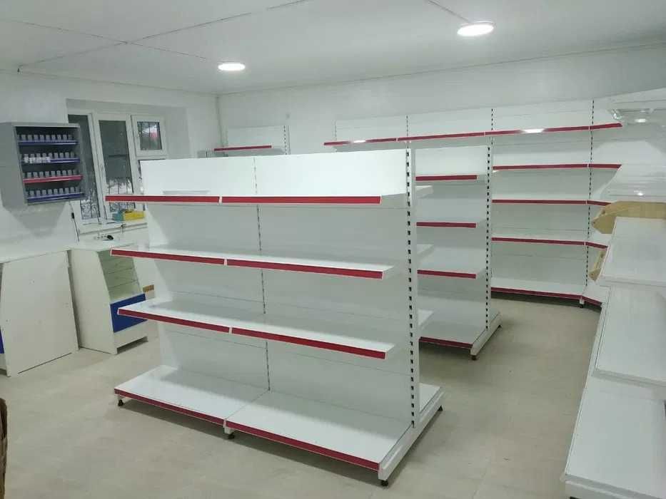 Металлические стелажи островные ветрины полки торговые для магазина