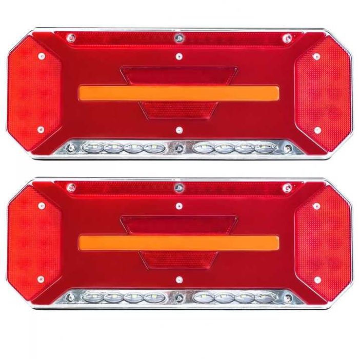 НОВ Модел LED Диодни стопове с динамичен мигач 34х13см 12V 24V