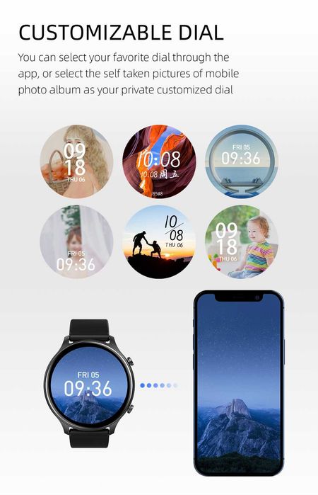 Ceas Femei SmartWatch dama, apel voce, preluare apel, GPS, br. metal