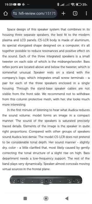 SUPER Soundbar by AUDICA CS-LCR cu 3 canale Left/Centre/Right Speaker