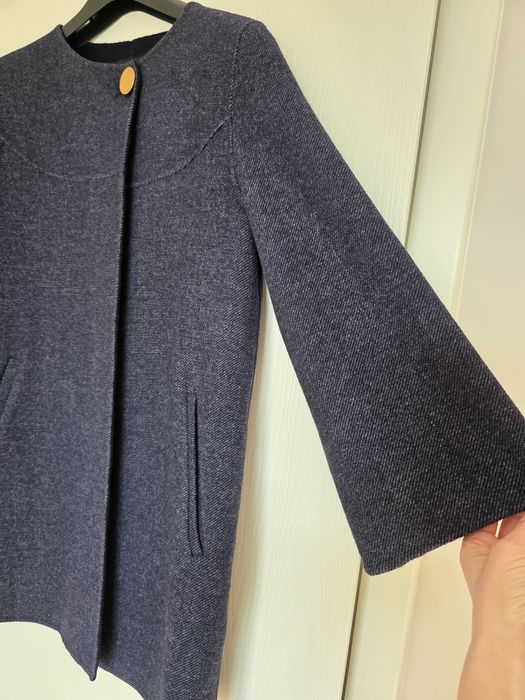 Palton Zara din stofa de lana, handmade, marime M