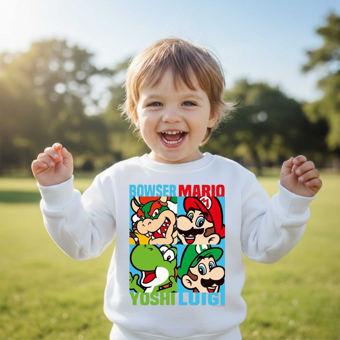 СУПЕР МАРИО дамски и детски тениски , блузи с дълъг ръкав и суичъри