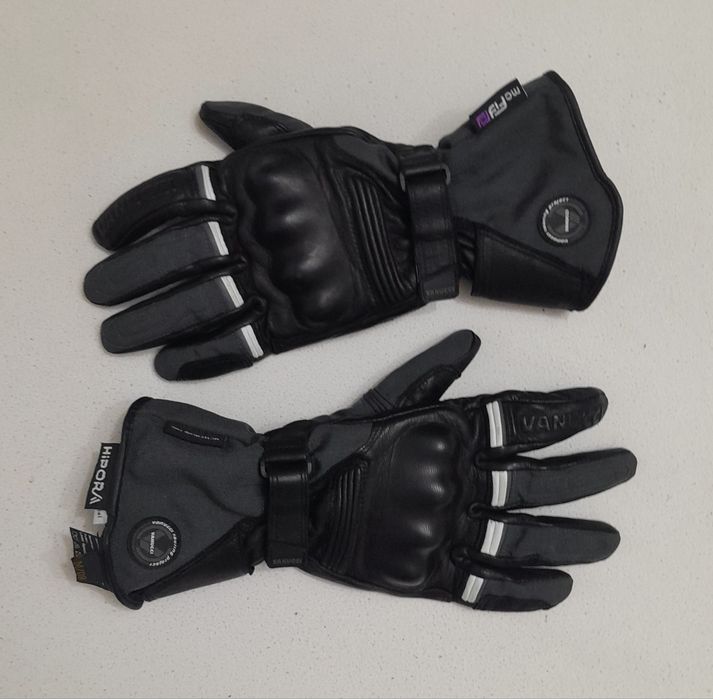 Manuși Moto Vanucci Touring III Hipora, piele naturală și protecții, Cordura, mărime M sau Nr. 8, negre