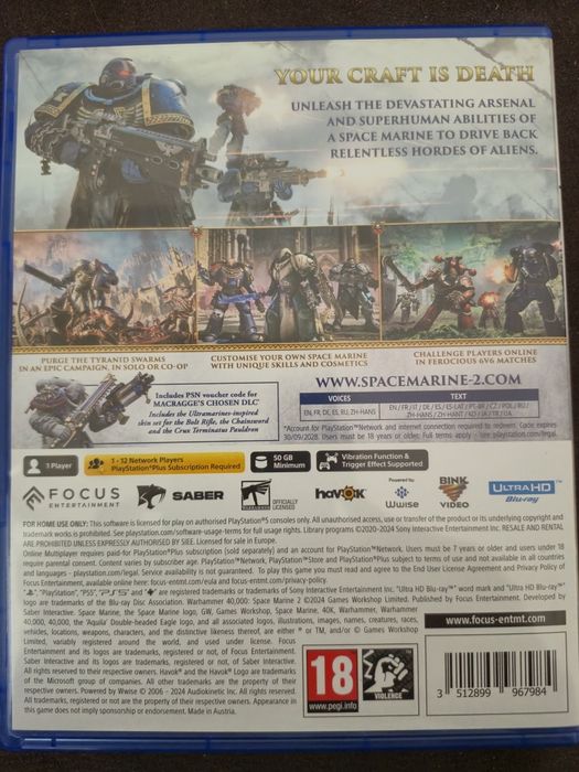 Warhammer 40 000 Space Marine 2 PS5