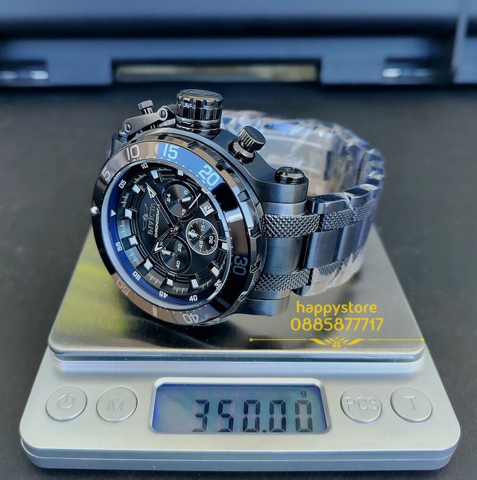 INVICTA Chronograph Full metal black 52 mm, Инвикта нов ръчен часовник
