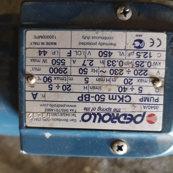 Насосы рабочие для воды